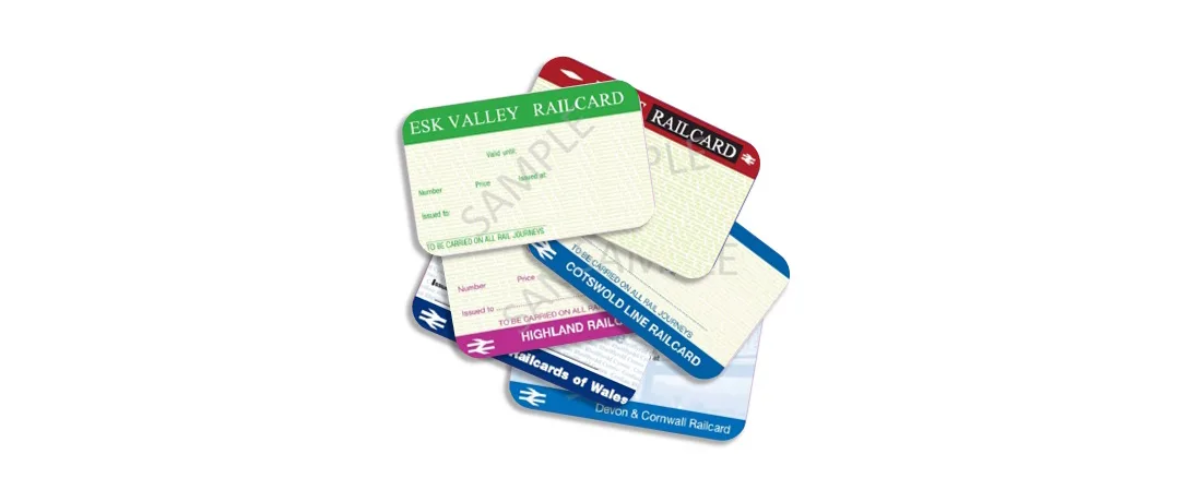 a stack of regional railcards