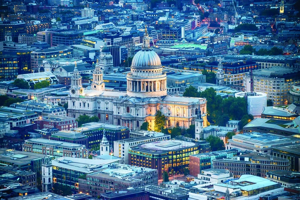 St Paul's Cathedral at dusk