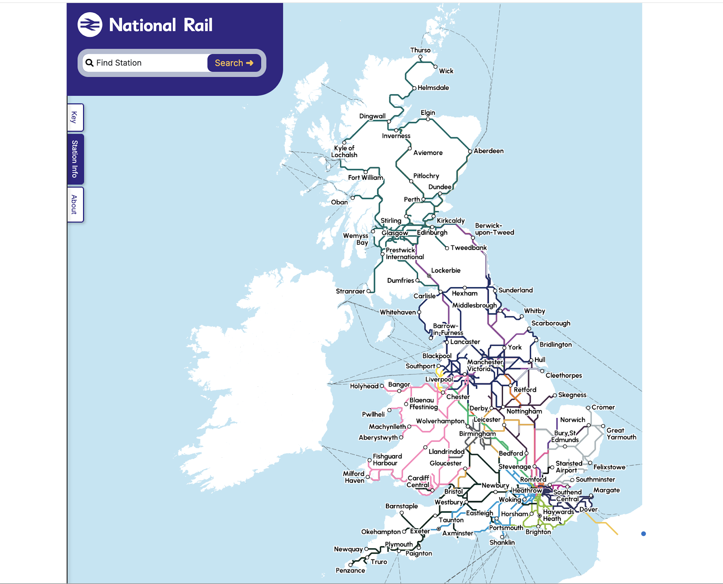 Uk National Rail Train Map 30 Oct 2018 Train Map National Rail Map