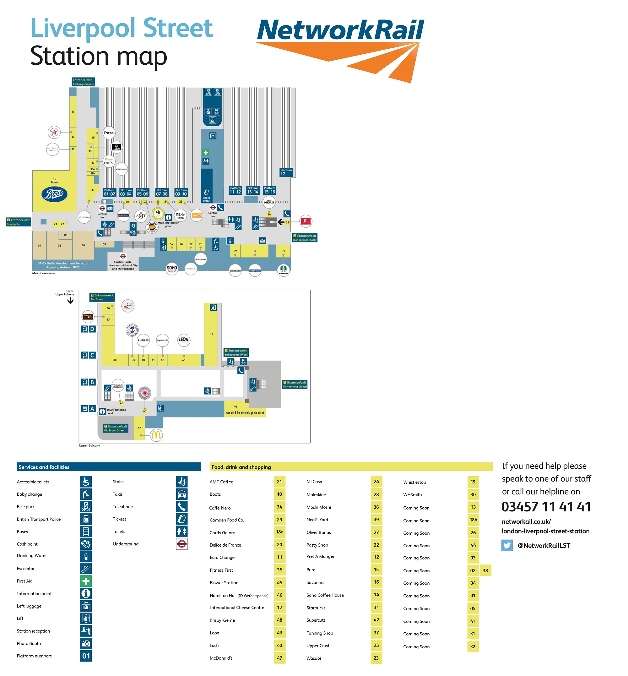 London Liverpool Street Station Map 
