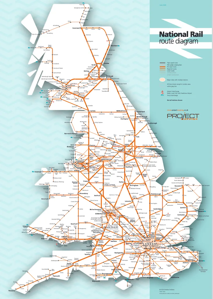 Maps of the National Rail Network National Rail