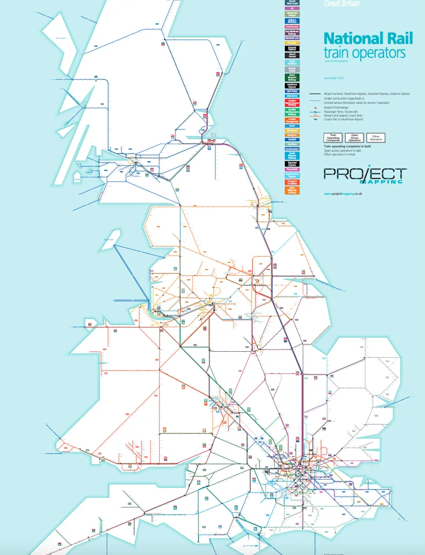 Maps of the National Rail Network National Rail