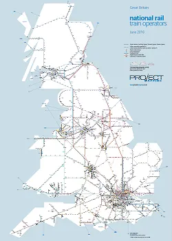 Map of all National Rail Stations by Train Operator