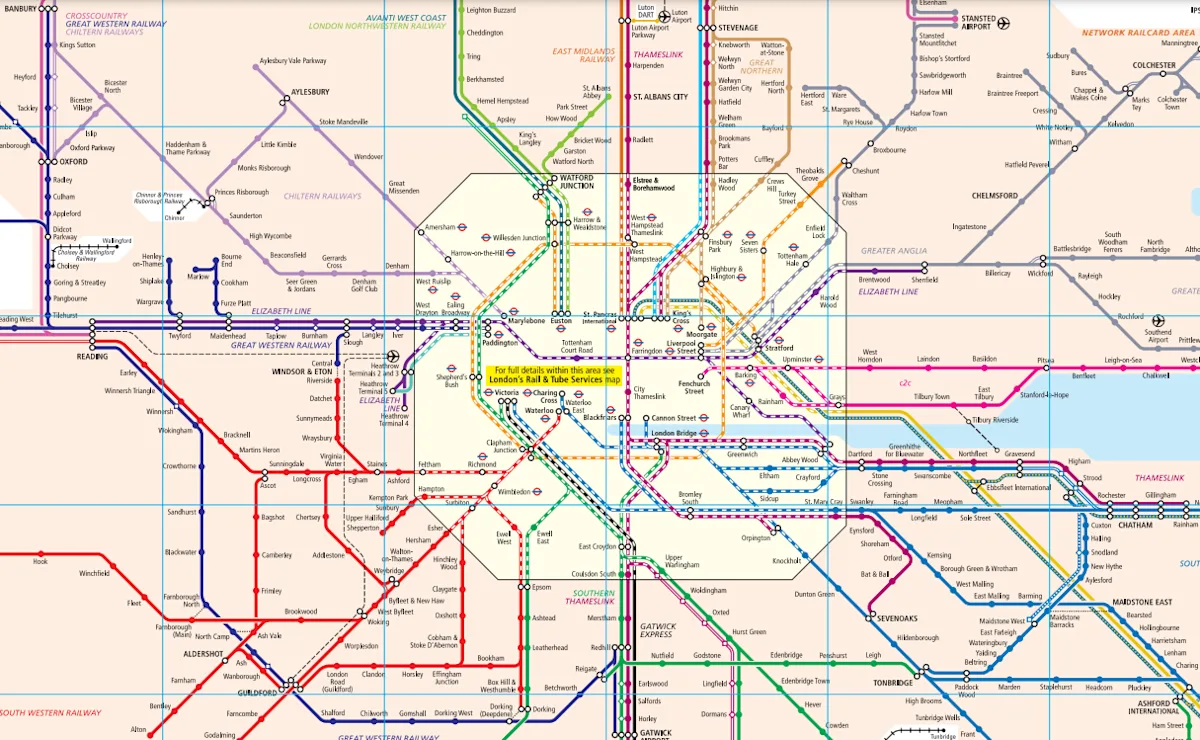 Maps of the National Rail Network National Rail